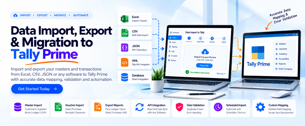 Data Import, Export & Migration to Tally Prime